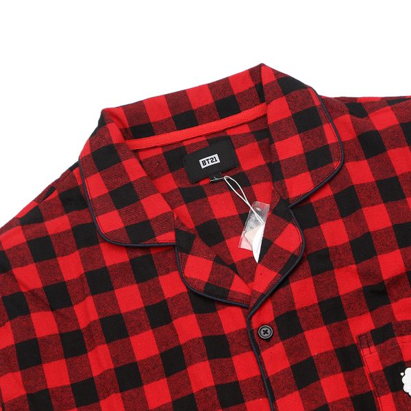 BT21 x Hunt Innerwear - Flannel Check Pajama Set - RJ For Discount - Image 5